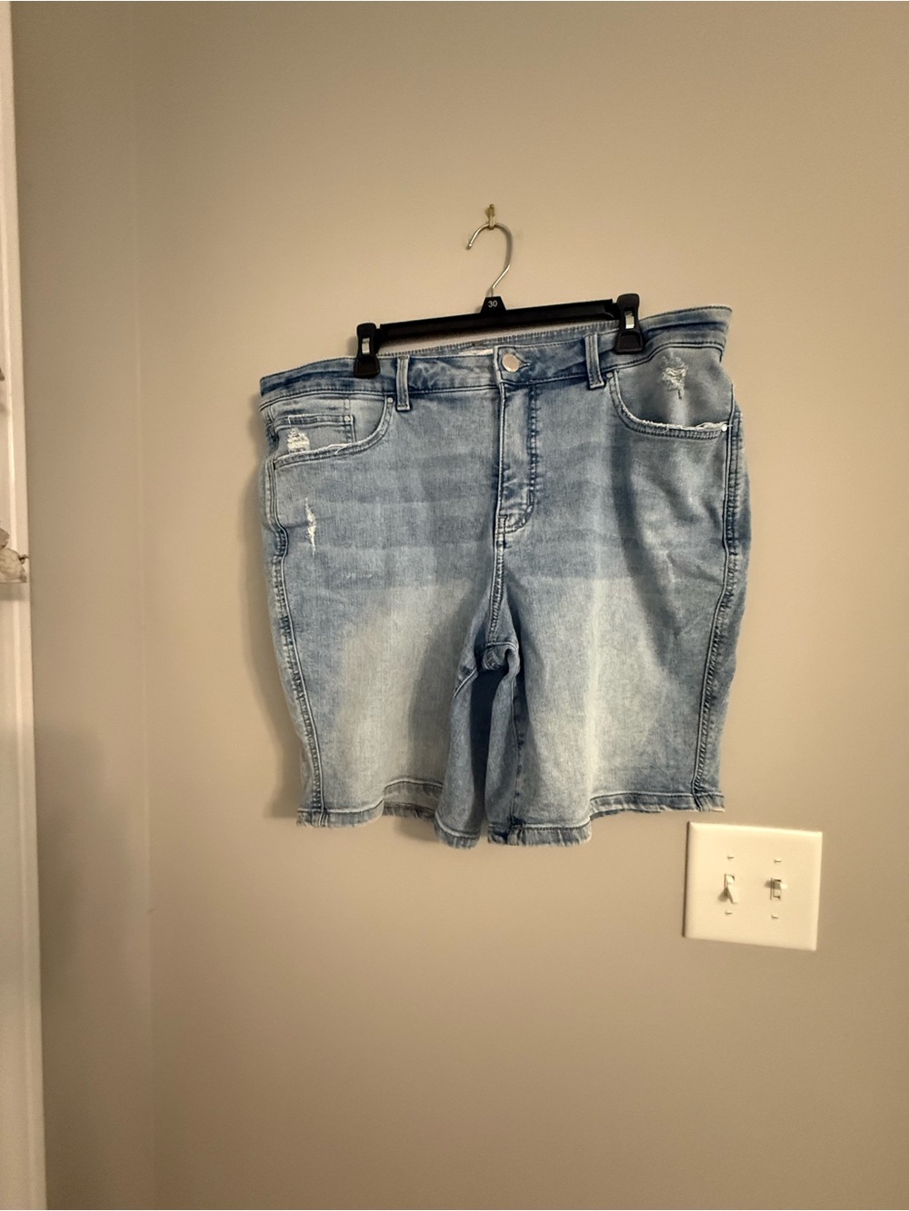 Maurices Light Blue Denim Bermuda Shorts